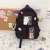 Kawaii Women Girls Large Travel Daypack Laptop Backpacks Bookbags Students School Bag College Backpack with Plush Keyring Doll