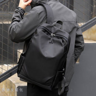 Multifunctional adjustable oxford leisure travel rucksack lightweight business laptop school backpack bag with Headphone hole