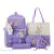 New Fashion Trend Large Capacity 4 Pieces Set Cartoon Cute Schoolbags Wear-Resistant Backpacks For Travelling