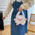 New plush toy 8-inch grab doll machine bag, cassia dog, strawberry bear, one-shoulder diagonal handbag