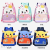 New Fashionable Primary School Schoolbag Cute Children's Fun Animal Pattern High Quality Oxford Fabric Storage Backpack