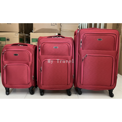 Luggage Password Suitcase Luggage Fabric Zipper Suitcase Three-Piece Trolley Case