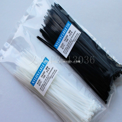 Foreign Trade Direct Supply Nylon Cable Tie Self-Locking Cable Tie Plastic Cable Tie Fixed Head Cable Tie Export Quality