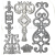 New Stamping Iron Spear Head Door and Window Fence Accessories Iron Flower Chapiter Home Decoration Hardware Accessories
