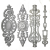 New Stamping Iron Spear Head Door and Window Fence Accessories Iron Flower Chapiter Home Decoration Hardware Accessories