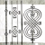Factory Direct Forged Iron Flower European Fence Iron Railing Doors and Windows Iron Decorative Accessories