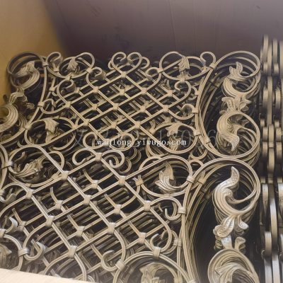 Export Forged Iron Parts European Railing Window Fence Stair Ladder Flower Assembly Factory Direct Sales