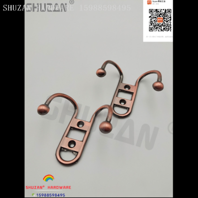 Factory Direct Sales Zinc Alloy Red Ancient Clothes Hook Furniture Hardware Clothes Hook Clothes Hook Accessories