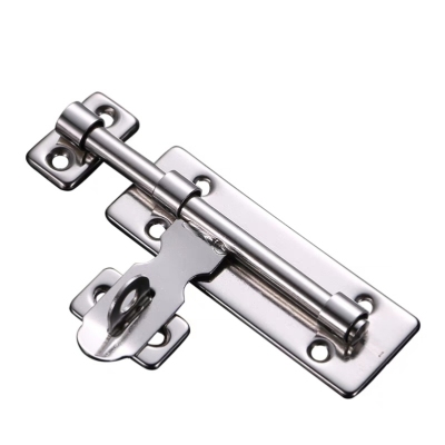 Stainless Steel Pin Door Bolt Door Buckle Lock Wooden Doors and Windows Left and Right Small Latch Lock Old-Fashioned Bathroom 4-Inch 6-Inch 8-Inch
