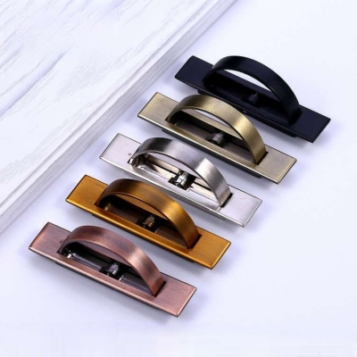 Thickened Household Tatami Handle Modern Minimalist Hardware Invisible Flush Pull Embedded Concealed Drawer Handle