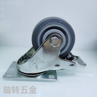 Wheel caster movable universal wheel with brake medium wheel size complete and durable