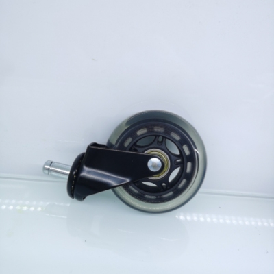 PU insertion pole universal transparent wheel black transparent office chair transparent wheel barrow caster wear-resistant mute