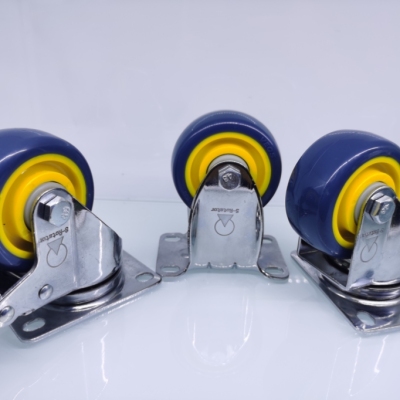Medium wheel load-bearing wear-resistant durable strong PVC wheel surface directional Universal brake