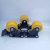 Universal brake wheel yellow polyurethane caster wear-resistant mute industrial furniture wheel pulley