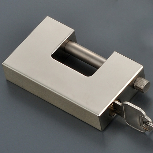 厂家亚光矩形锁同侧矩形横开安全挂锁柜锁门锁车锁电镀防水挂锁