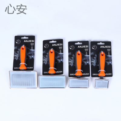 Fine Metal Needle Comb for Pets Factory Wholesale Float Hair Cleaning Dense Tooth Comb Open Knot for Pets Hair Comb