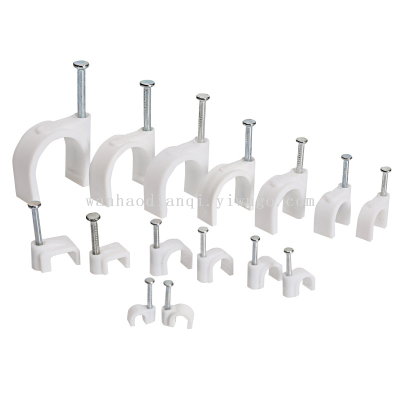 Cable Clips Plastic Cable Clip Multi-Purpose Type Line Card White and Gray Square round Optional