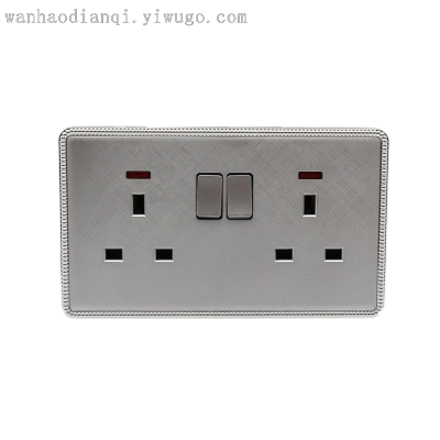 Surface-Mounted Exquisite Accessories Design Double Open Double 13A Style Home Decoration Wall Switch