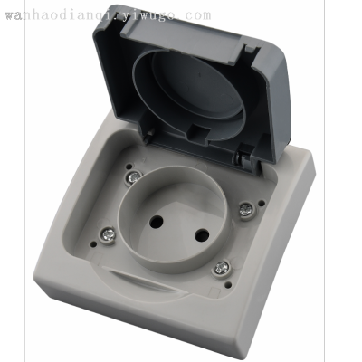 Industrial High Quality Production Can Open Cover Type Protection Design Internal Double Hole Style Wall Socket