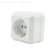 European-Style Deep Plug round Hole Plug Design Wall Switch Corrugated Texture Accessories Wall Switch