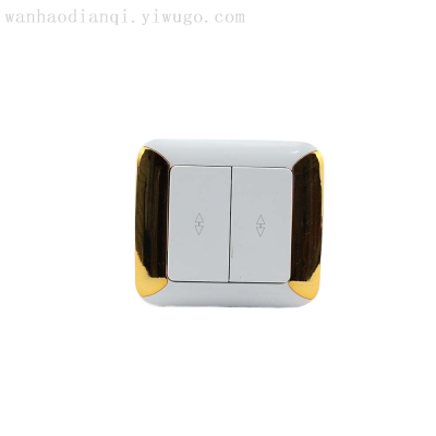 Fashion Color Matching Double Opening Doorbell Button Design High Melting Point General Form Switch Panel