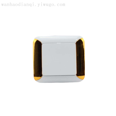 Classic Look Advanced Color Matching Single Key Switch Multi-Color Mosaic Universal Single Open Wall Switch