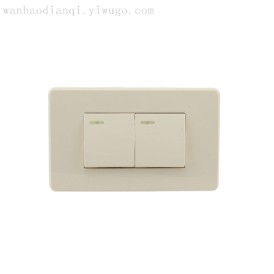 Hot Selling Products Simple Operation Panel Switch General Form Double Open Multi-Control Wall Switch