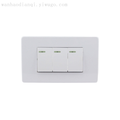 Factory Main Products Simple Three-Switch Multi-Control Switch High Power 250V Wall Switch