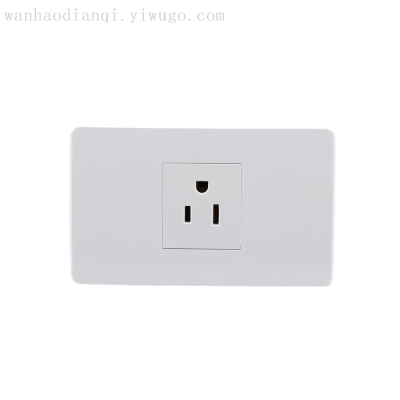Simple American Three-Hole Socket Ce Protection High Temperature Resistant Material Power Socket