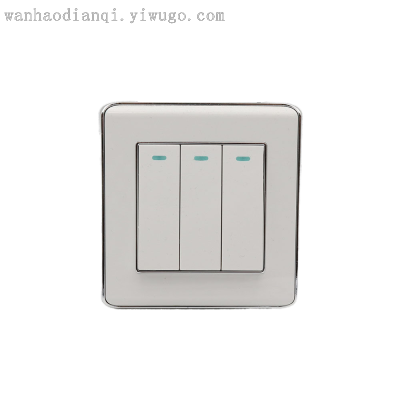 Popular Products Exquisite Color Matching Three-Open Multi-Control Panel Switch Home Decoration Portable Wall Switch