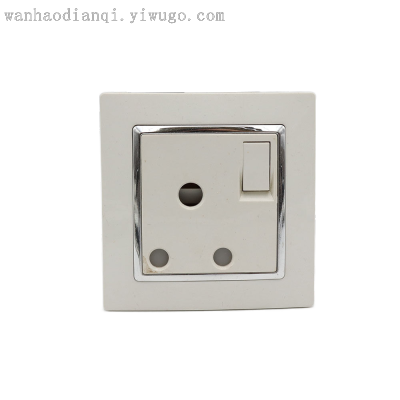 Home Decoration Simple Color Panel Switch British One-Open Three-Hole Style Wall Switch