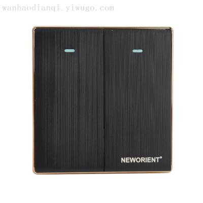 Solid Color Stripe Printing Panel Design Double Open Multi-Control Wall Switch