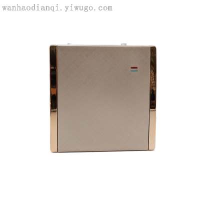 New Arrival Hot Sale Luxury Golden Border Design Large Single Button Panel Wall Switch