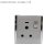 Home Surface-Mounted British-Style One-Open round Hole Three-Plug High Quality Material with Wall Switch