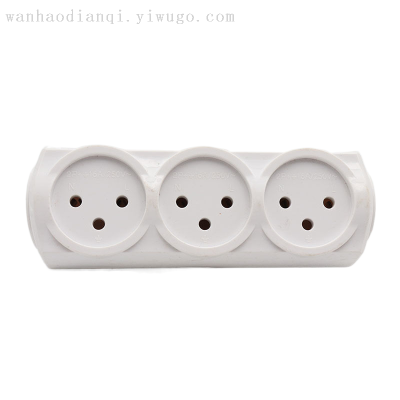 Factory Direct Supply Minimalist Triple round Hole 13A Connector Socket