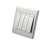 Manufacturer Sales Exquisite Silver Texture Night Fluorescent Indicator Light Wall Switch