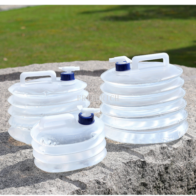 Car Folding Water Bottle Outdoor Camping Portable Pe Food Grade Car Retractable Bucket Water Bag