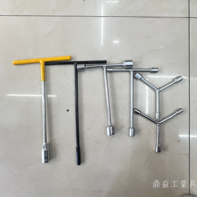 Plastic-Coated T-Type Socket Wrench Plastic-Coated T-Type Manual Tool T-Shaped Lengthened Outer Hexagonal Wrench Repair Tool