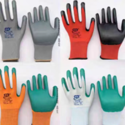 Special Offer Foreign Trade Wholesale Labor Protection Rubber Gloves Touch Screen Wear-Resistant Durable Custom Thick Latex Embossed Gloves