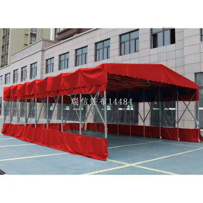 Push-Pull Canopy Stall Tent Warehouse Shed Rainproof and Sun Protection Outdoor Retractable Activity Shed Foldable Shed