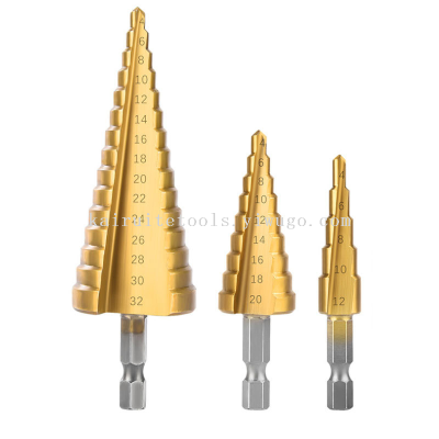 Hexagonal Handle Step Drill Step Drill Pagoda Drill Electric Wrench Reamer Tower Drill Steel Plate Puncher