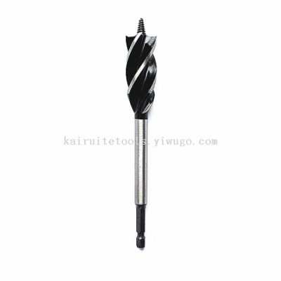 Woodworking Brad Point Drill Bits Four-Slot Carpentry Drill Door Lock Tapper Four-Blade Lengthened Carpentry Drill Hexagonal Handle Cross-Border Hot