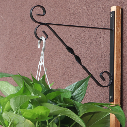 balcony garden wall decorative rack outdoor restaurant wall iron hanging basket hook practical flower basket hanging bracket