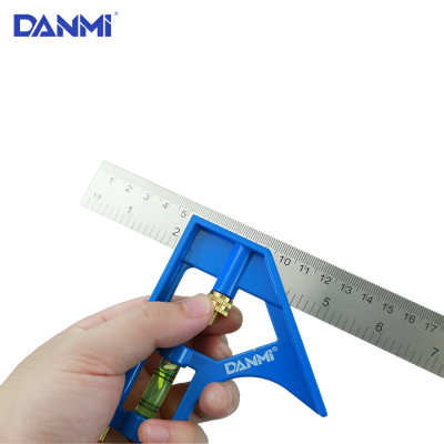 Stainless Steel Multi-Purpose Combination Square Horizontal Movable Angle 45 Degree Right Angle Esquadro Woodworking Angle Ruler Danmi Brand