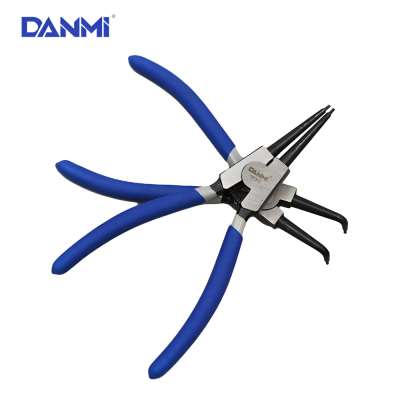 Danmi Brand Plastic Non-Slip Handle Circlip Pliers Multi-Functional inside and outside Straight inside and outside Bend Circlip Pliers Pliers Tool