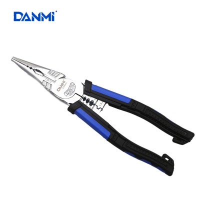 Danmi Brand Hardware Tools Multi-Functional Electrician Pulling and Peeling Draw Vice Tool Pliers Wire Stripper Electrician