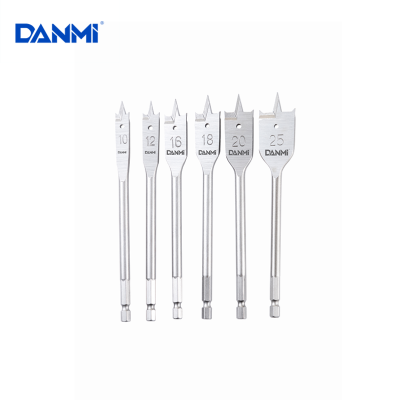 Danmi Tool Woodworking Flat Drill Electric Hand Drill Punching Tool Set Wholesale Multi-Function Hexagonal Handle Three-Point Drill