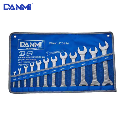 Danmi Hand Tools Chrome Plated Two Ends Open-End Wrench Wholesale Double Headed Stud Wrench Machine Repair Auto Repair Dead Head Wrench