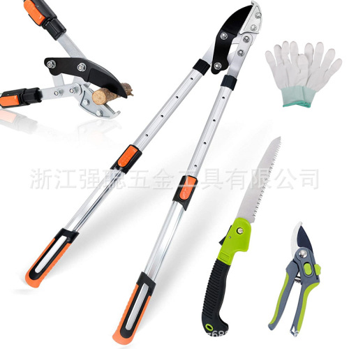 高枝大力剪修枝剪 铝合金伸缩鲨鱼嘴园林园艺果树修枝省力粗枝剪