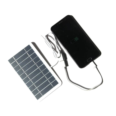 2W 5V Solar Cell Phone Charging Panel Outdoor Solar Mobile Charger